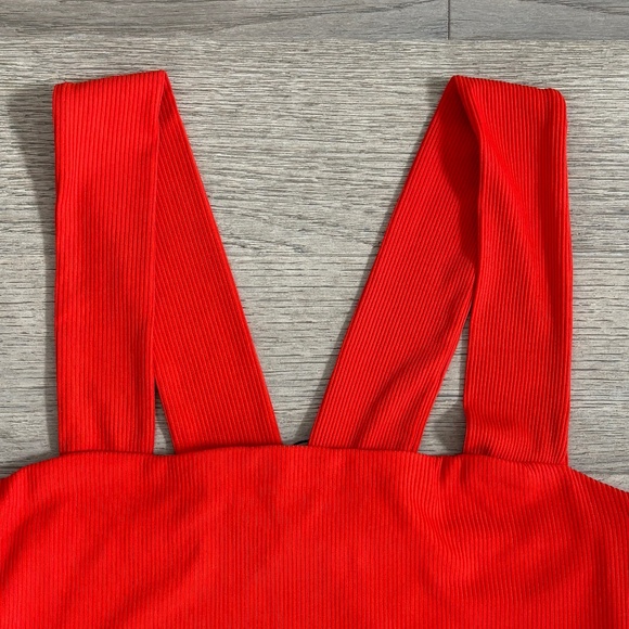 Zara Collection Ribbed Crop Top - Orange Size L - Picture 4 of 8